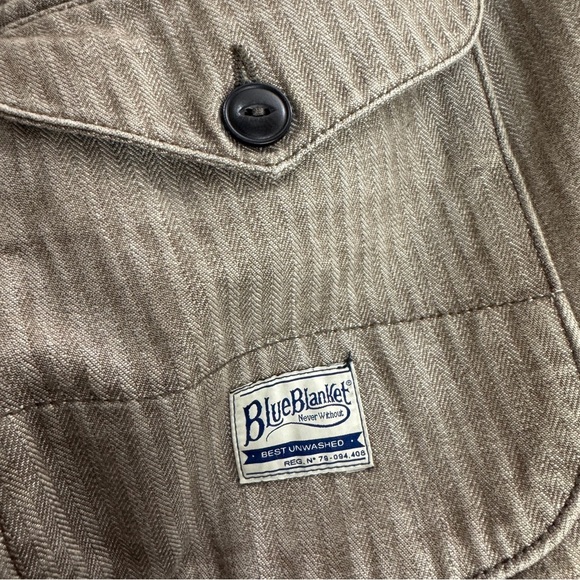 Blue Blanket Never Without Denim Pants Vintage Italy - Picture 8 of 13